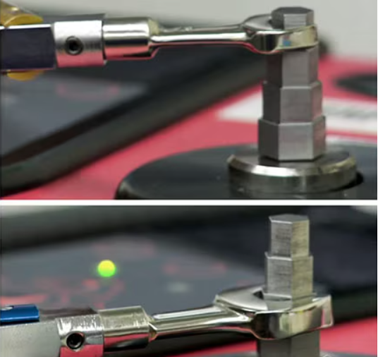 Testing Open End Wrenches with a Calibration Hex Step Adapter